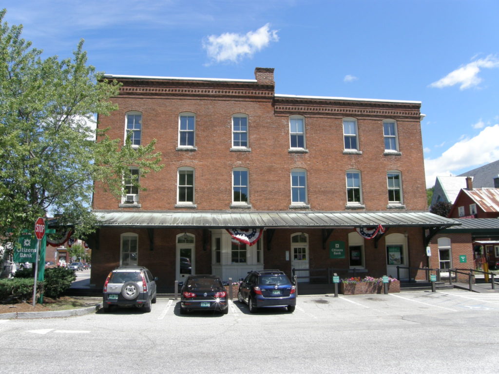 Street view of Bailey Building, downtown Montpelier, Vermont office for lease