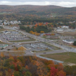 Aerial view of Milton, Vermont pad site for sale