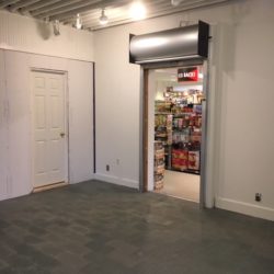 interior view of open door into shop at Manchester, VT retail outlets